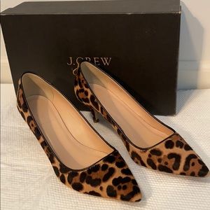 J. Crew Haircalf Pearl Pump, Hazelnut Leopard 7.5